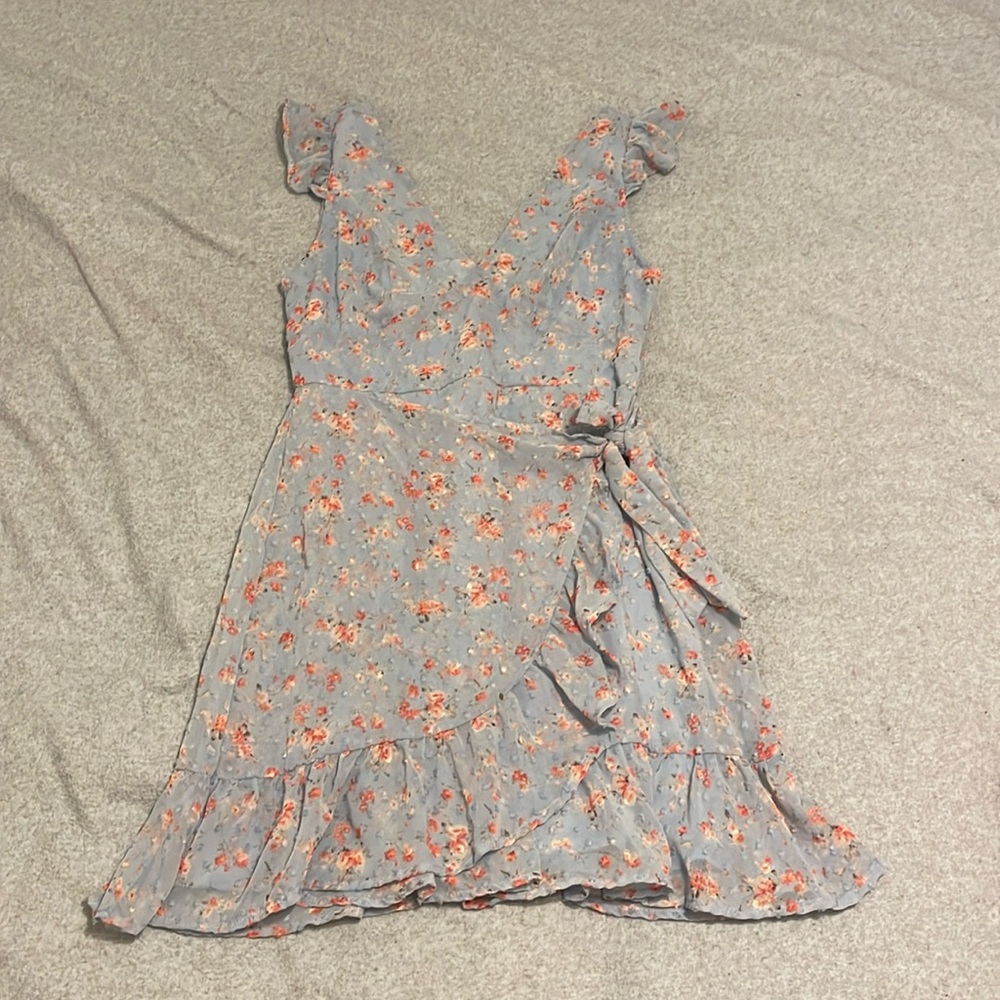 Blue floral dress